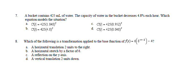 Please complete the multiple choices in the