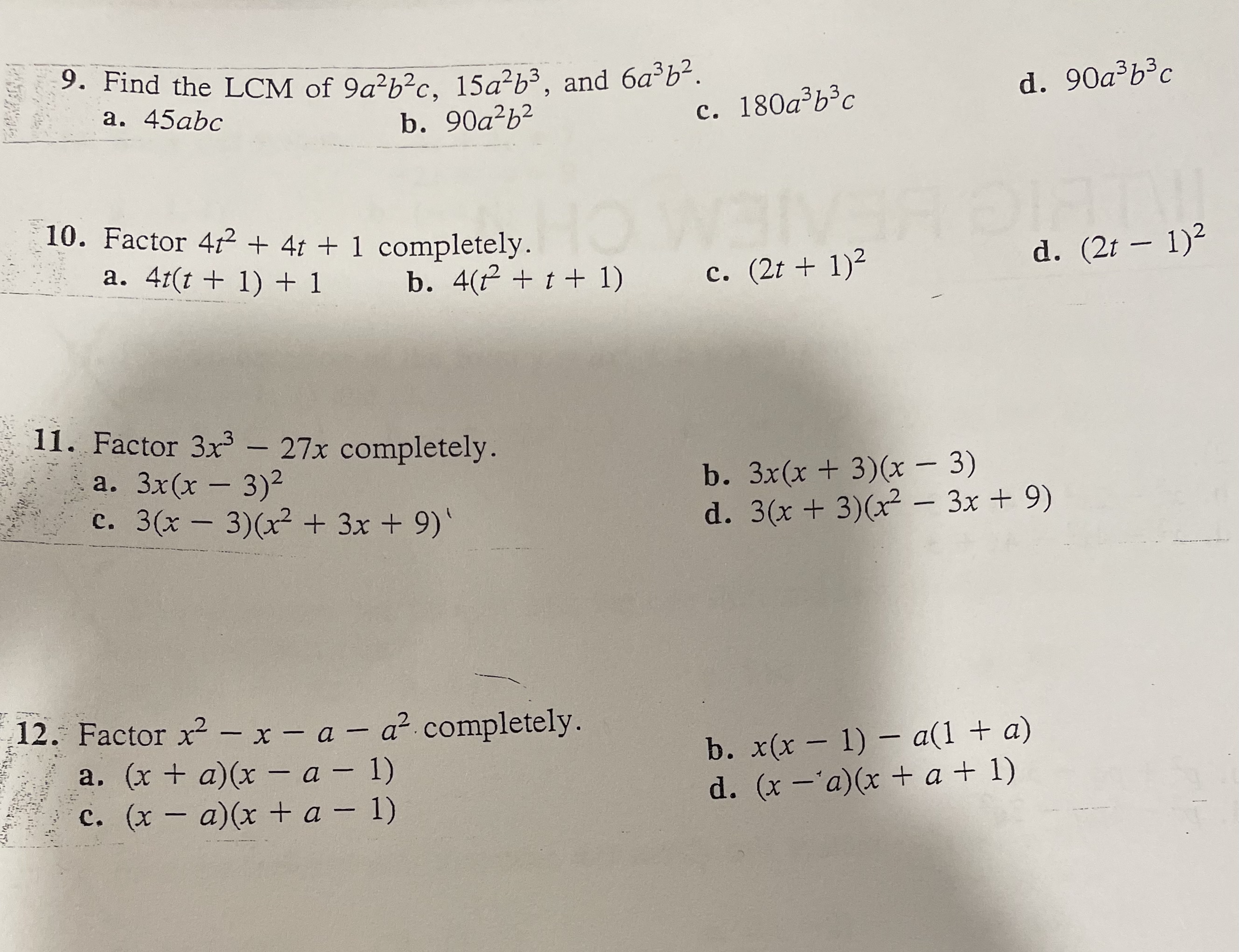 18. Find the solution set of x2 + 2x - 8> 0. a.
