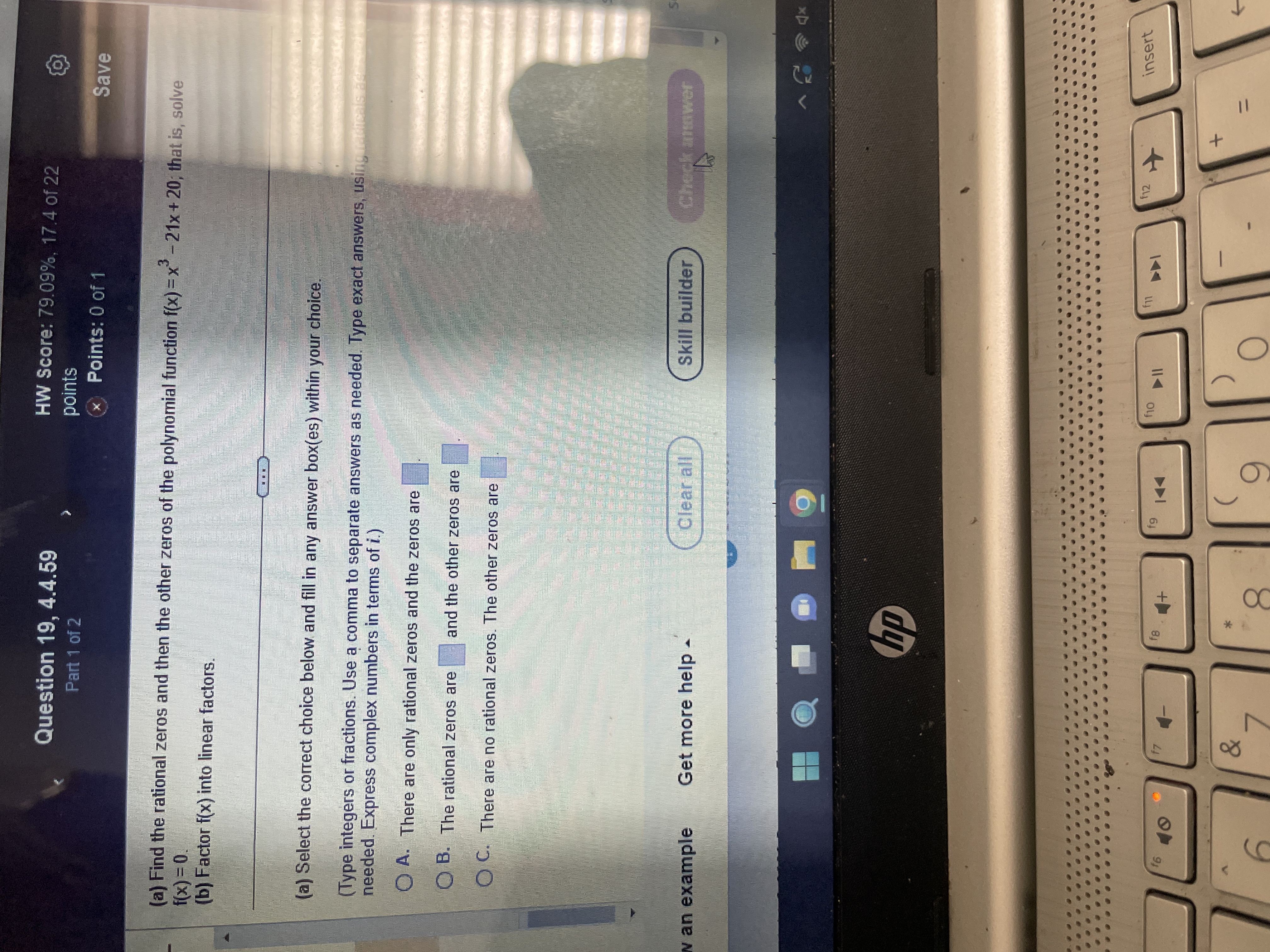 Question 19, 4.4.59 HW Score: 79.09%, 17.4 of 22