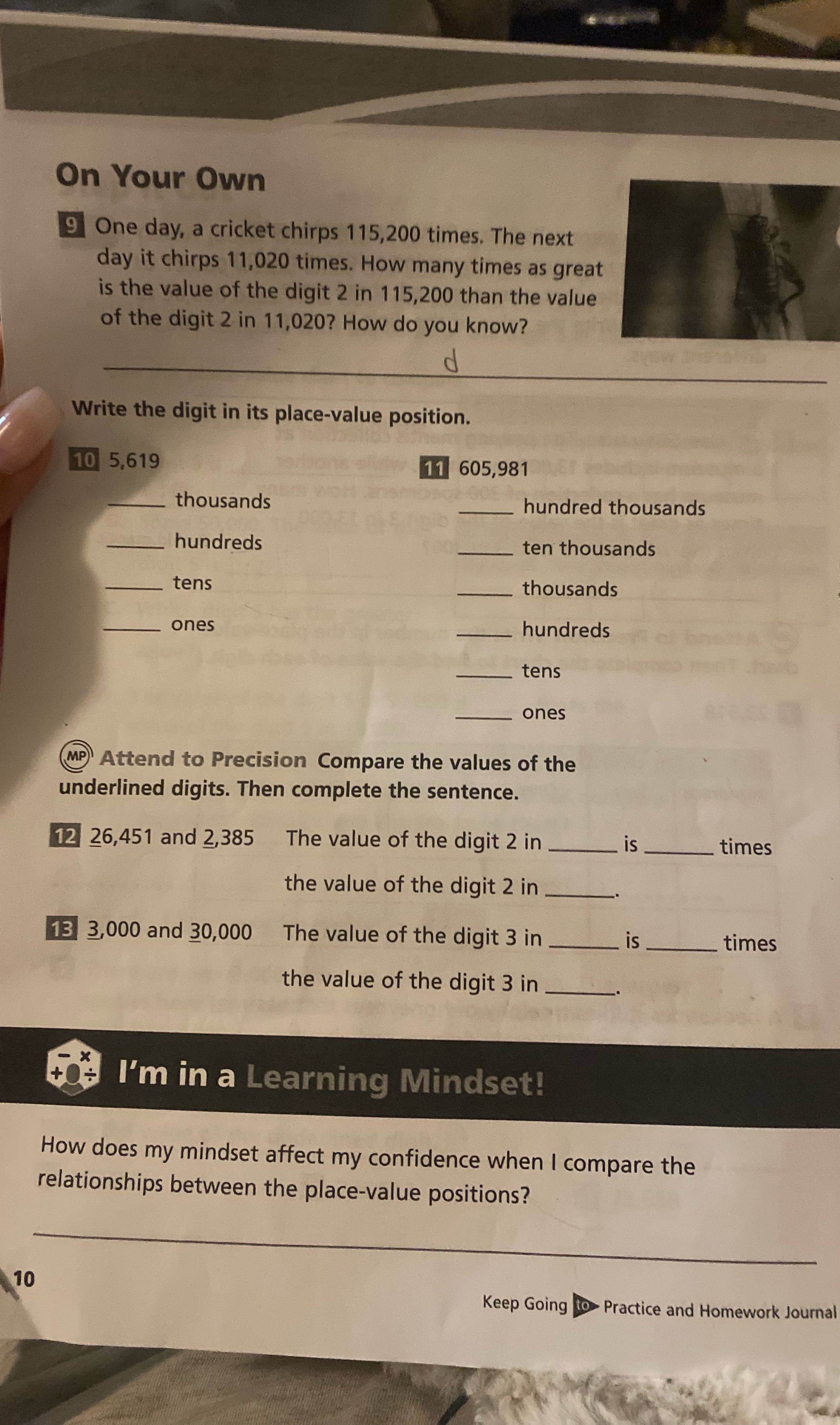 Please answer the questions! On Your Own 9 One