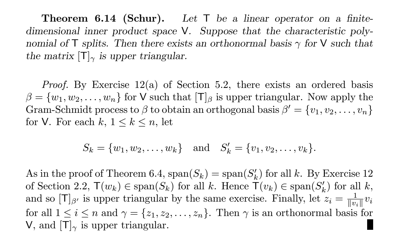 9. Let T be a linear operator on a