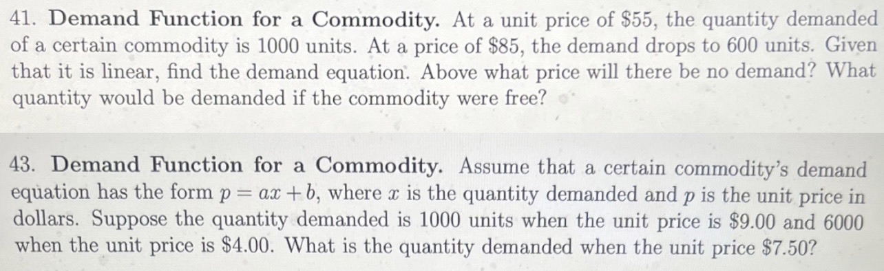 Hello. May someone please help me on #41 and #43?