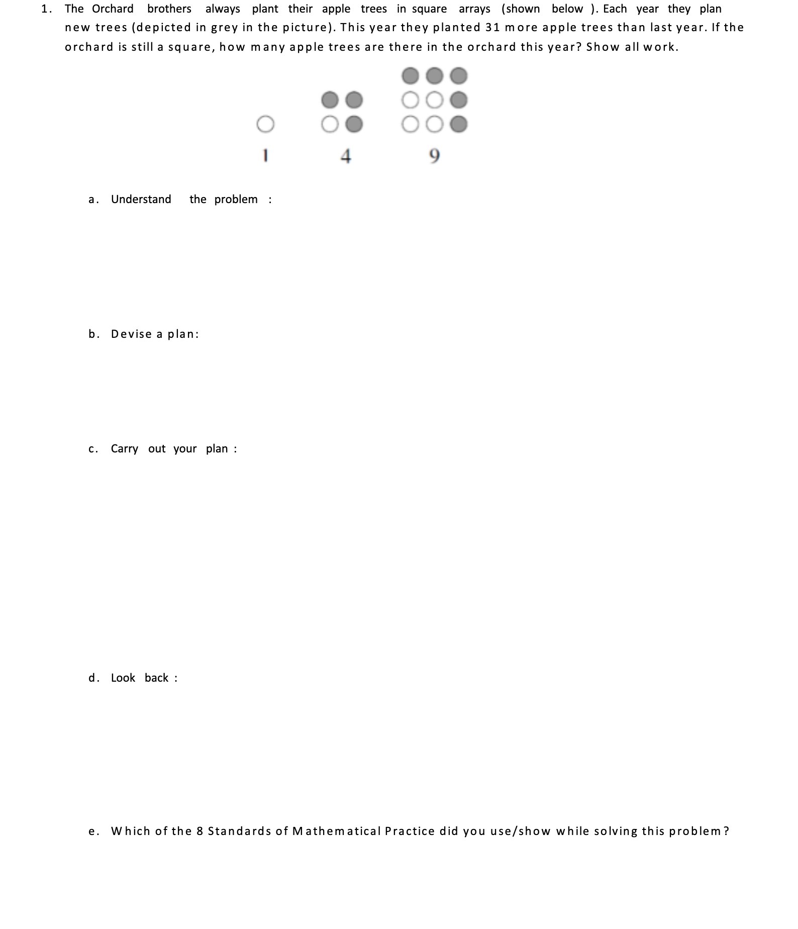 1. The Orchard brothers always plant their apple