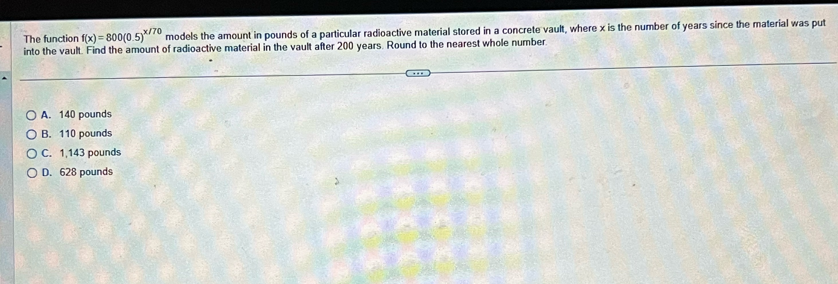 Need help solving The function f(x) =
