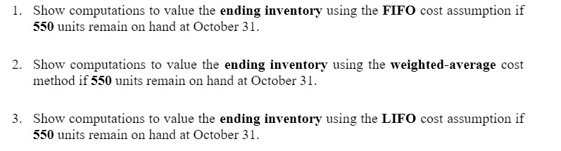 1. Show computations to value the ending