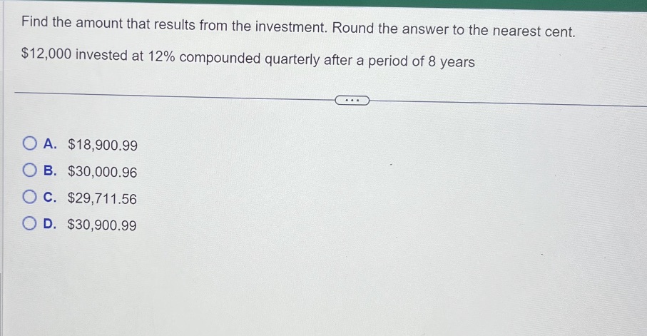 Keep getting wrong answer Find the amount that