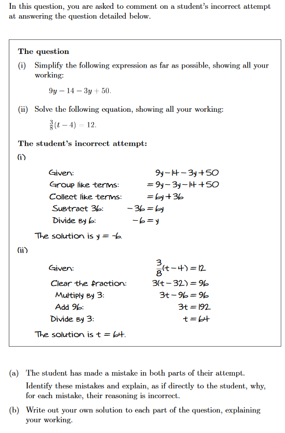 In this question, you are asked to comment on a