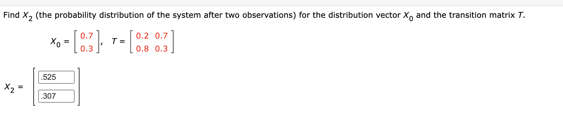 Find X2 (the probability distribution of the