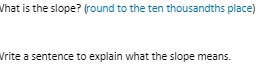 What is the slope? (round to the ten thousandths