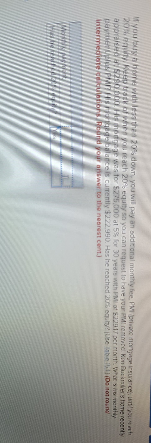 I don't get it!! If you buy a home with less than