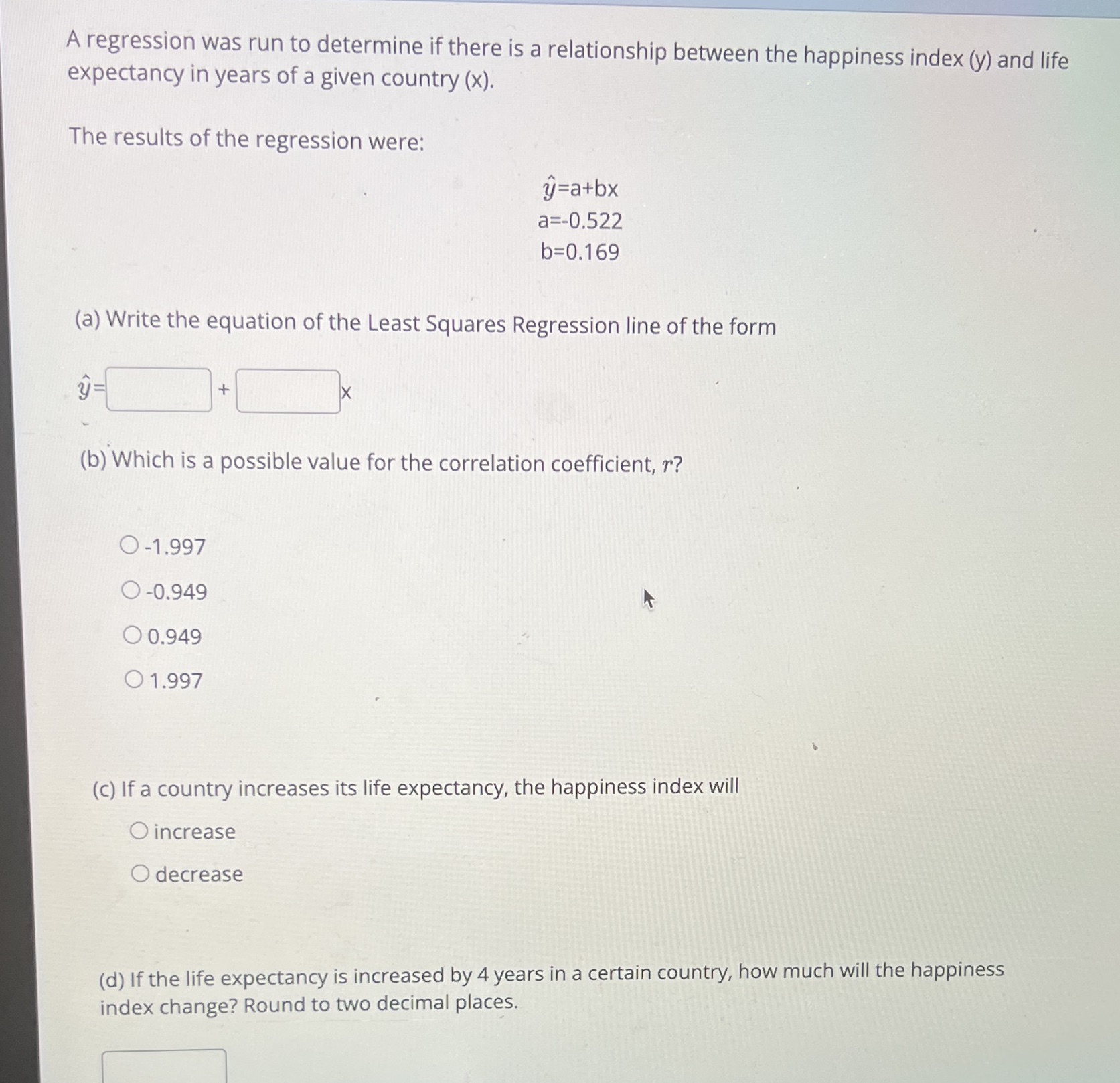 A regression was run to determine if there is a