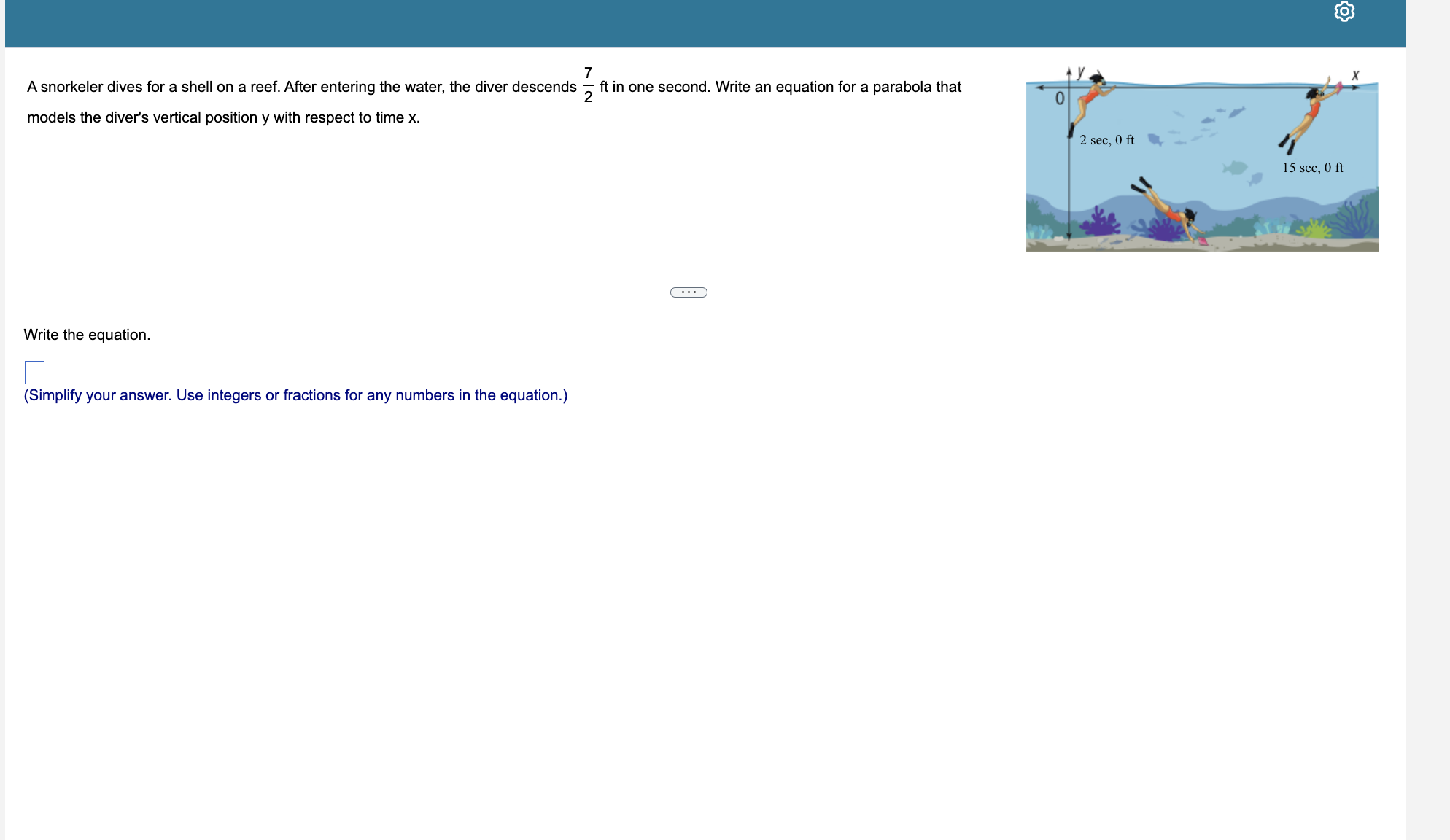 7 A snorkeler dives for a shell on a reef. After