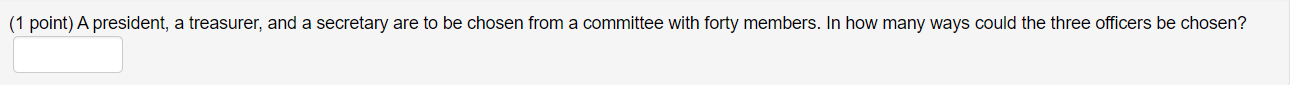 (1 point)A president, a treasurer: and a