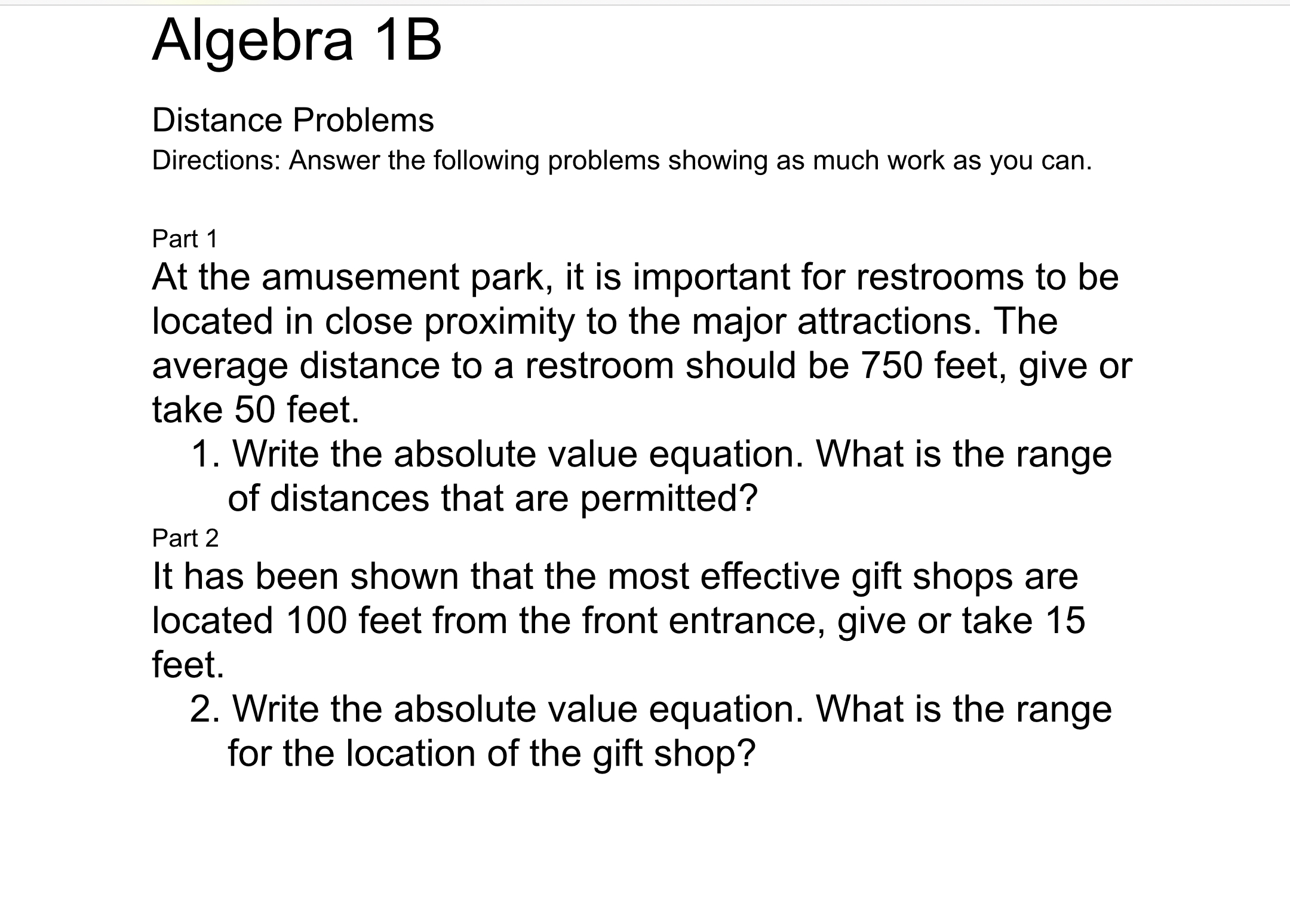 Can explain this for my kid Algebra 18 Distance