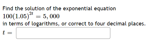 6.6 1) Find the solution of the exponential