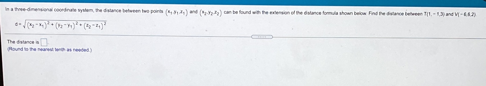 In a three-dimensional coordinate system, the