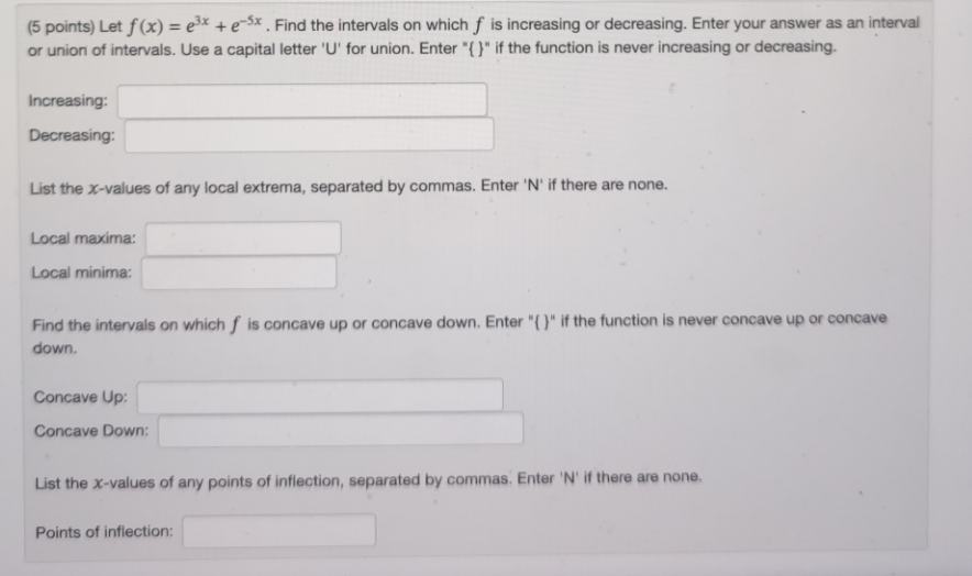 please help with this question (5 points) Let