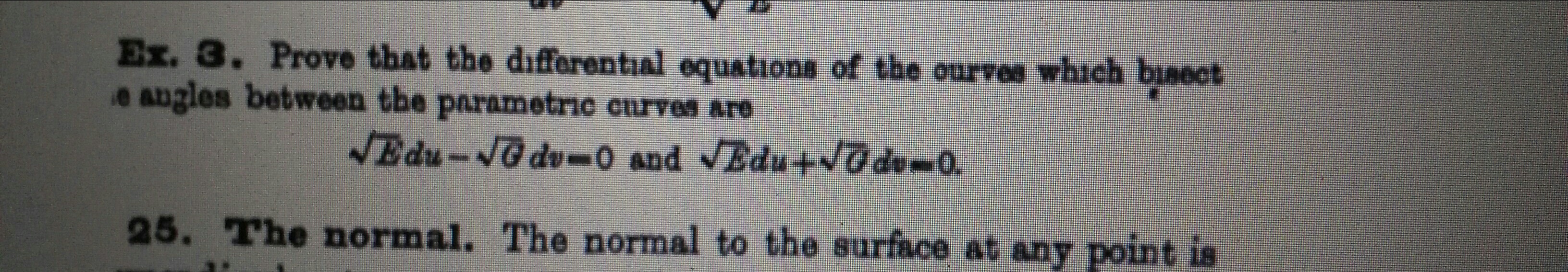 prove that the differential equation of the curve