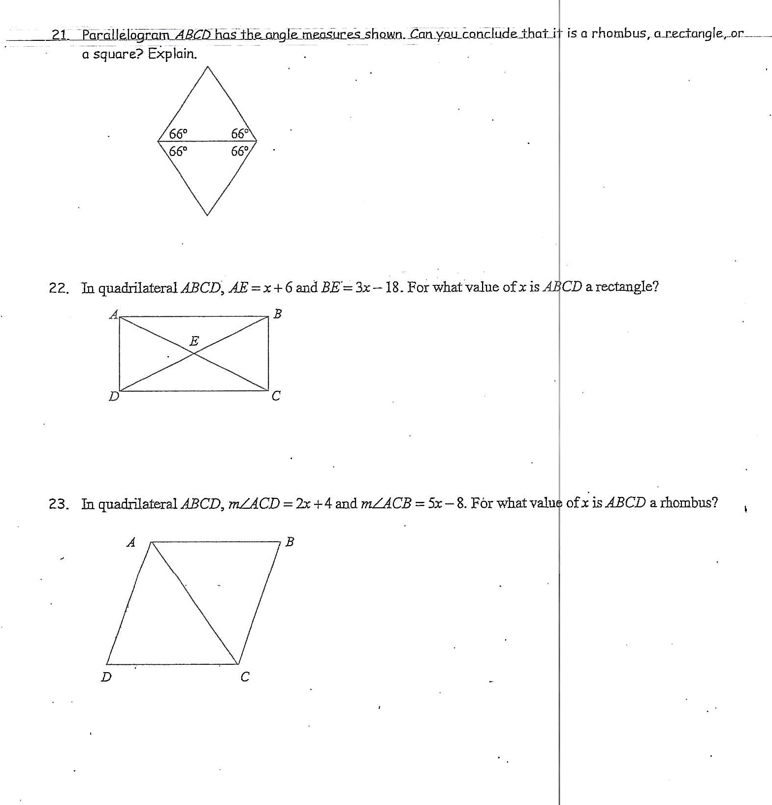 Find with work please!! 21. Parallelogram ABCD