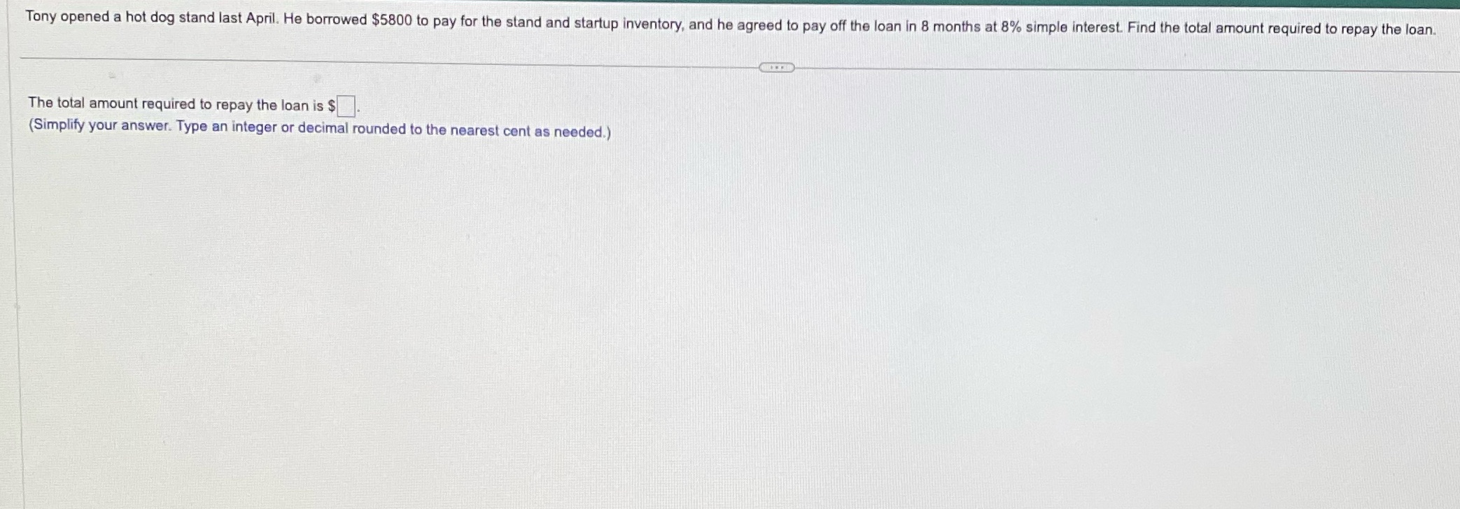 Tony opened a hot dog stand last April. He