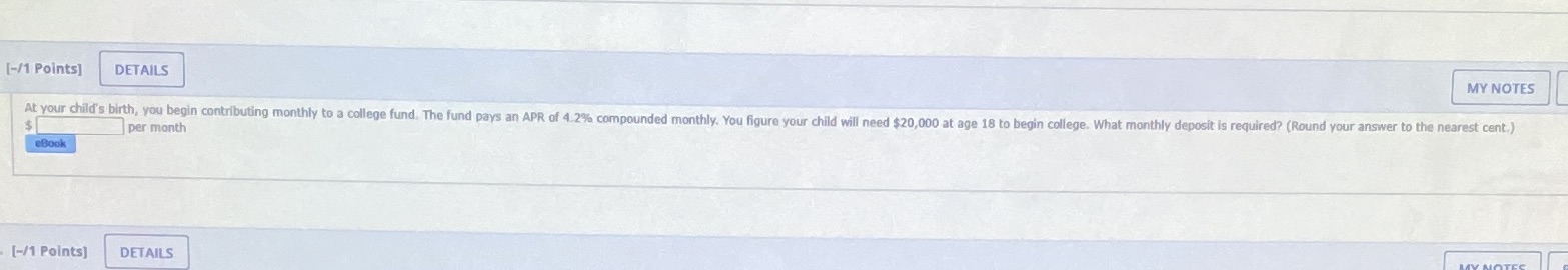 [-/1 Points] DETAILS MY NOTES $ At your