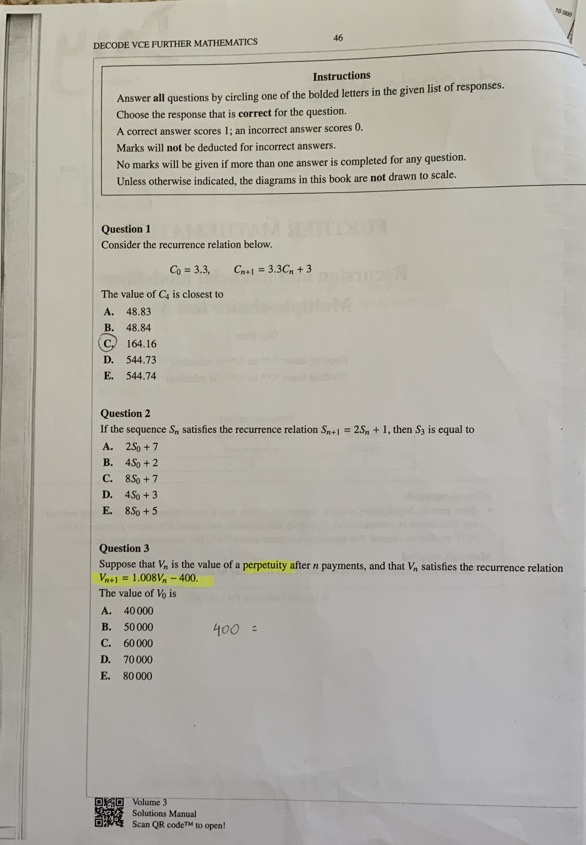 10 00 46 DECODE VCE FURTHER MATHEMATICS