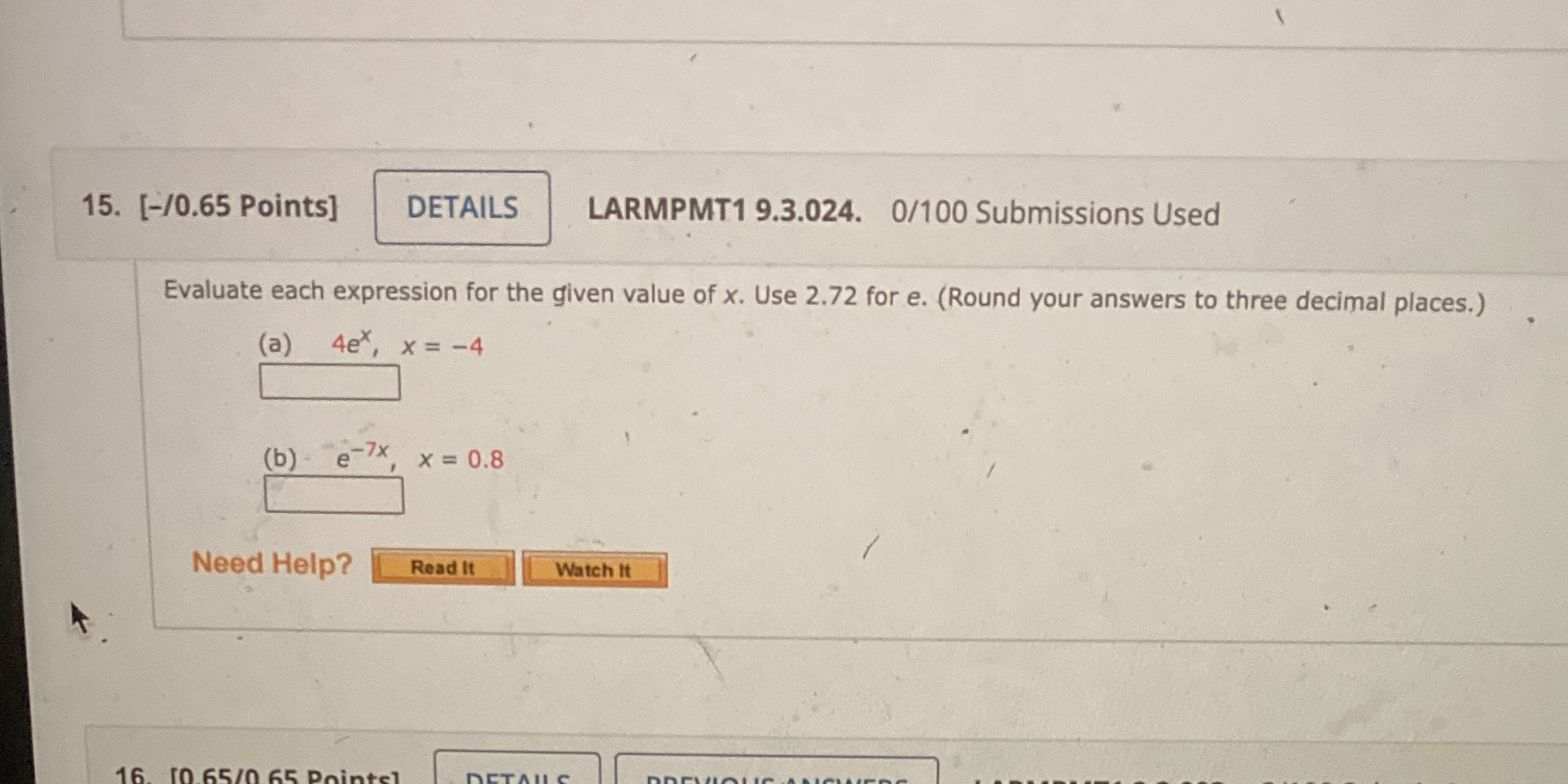 15. [-/0.65 Points] DETAILS LARMPMT1 9.3.024.