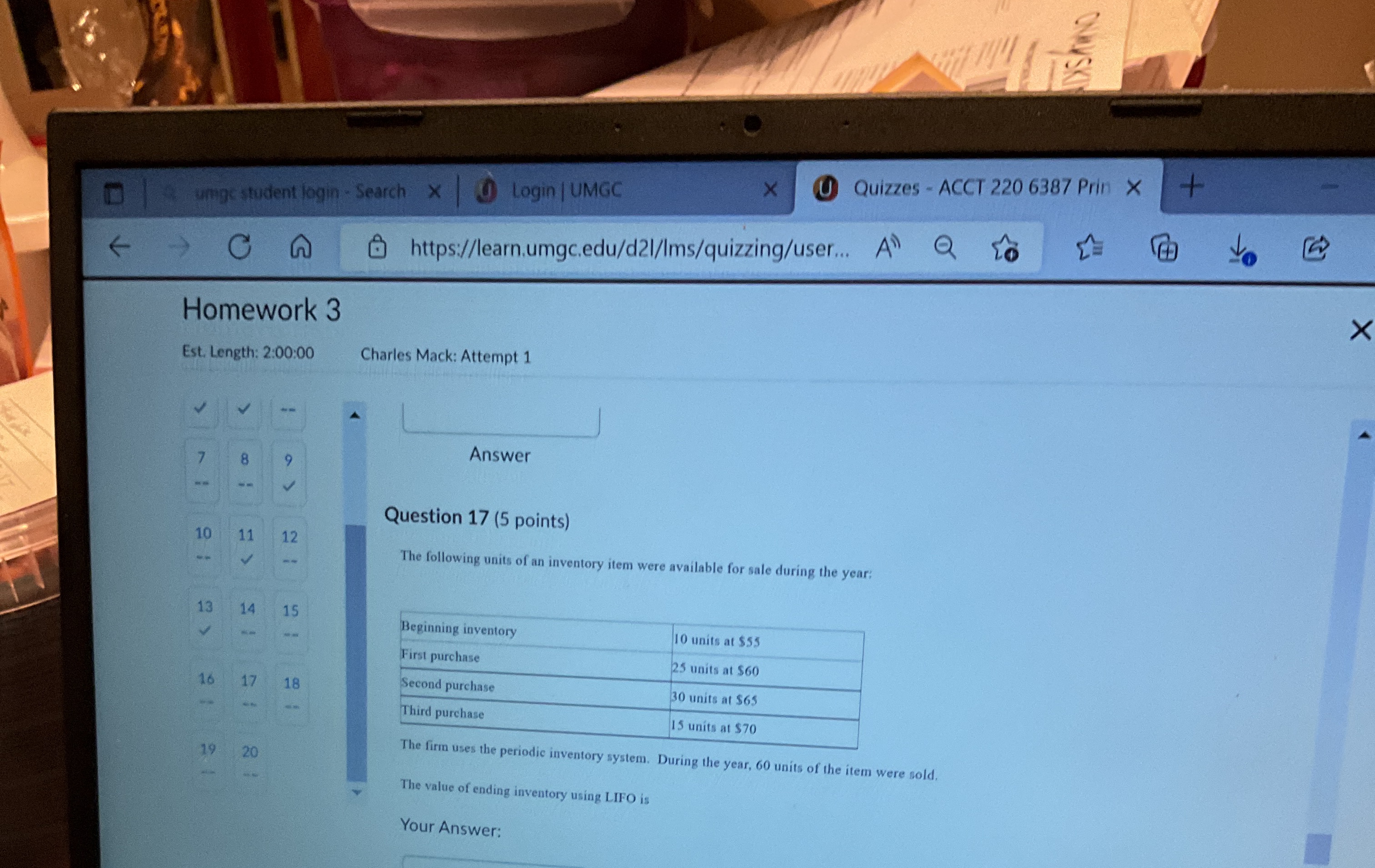 DISANO X U Quizzes - ACCT 220 6387 Prin X urge