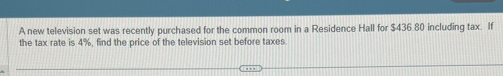 A new television set was recently purchased for