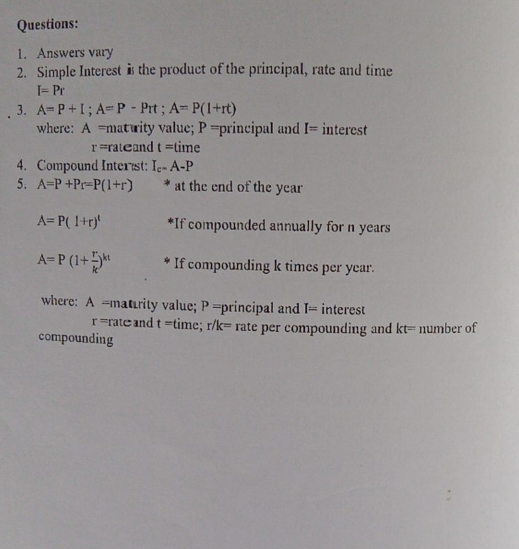 plaese answer my question Questions: 1. Answers