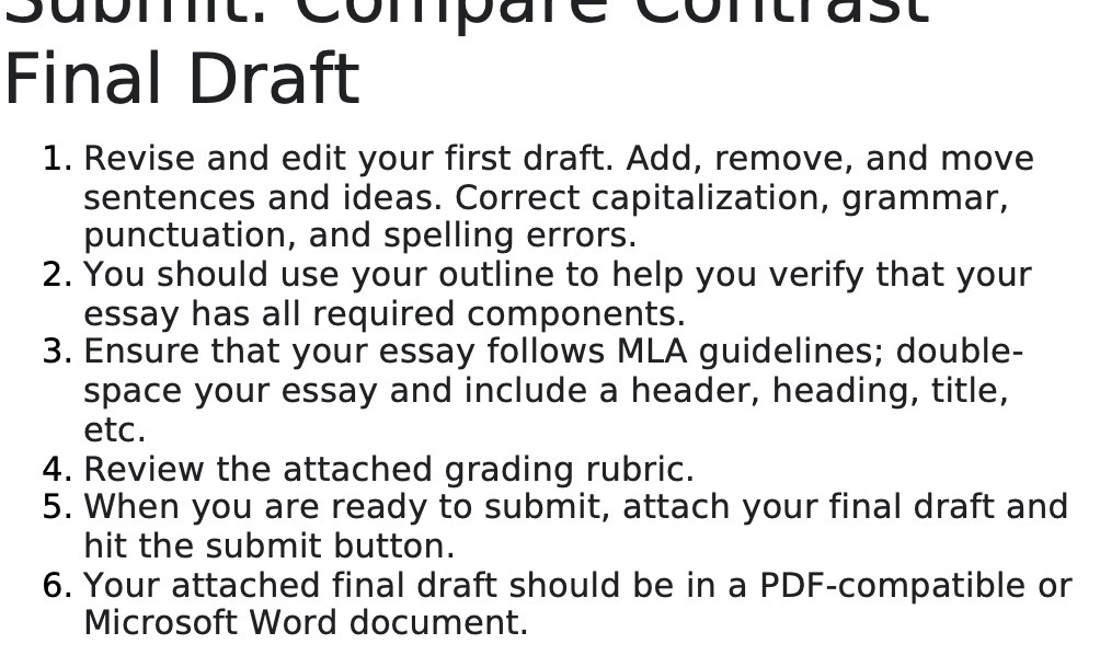 SuDI IIIC. Compare COlast Final Draft 1. Revise