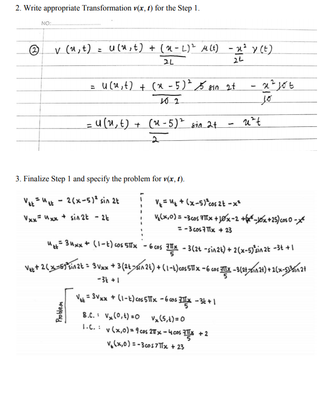 Given the string vibration problem as follows: .
