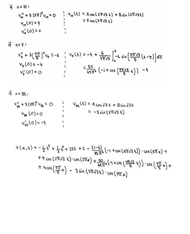 Given the string vibration problem as follows: .