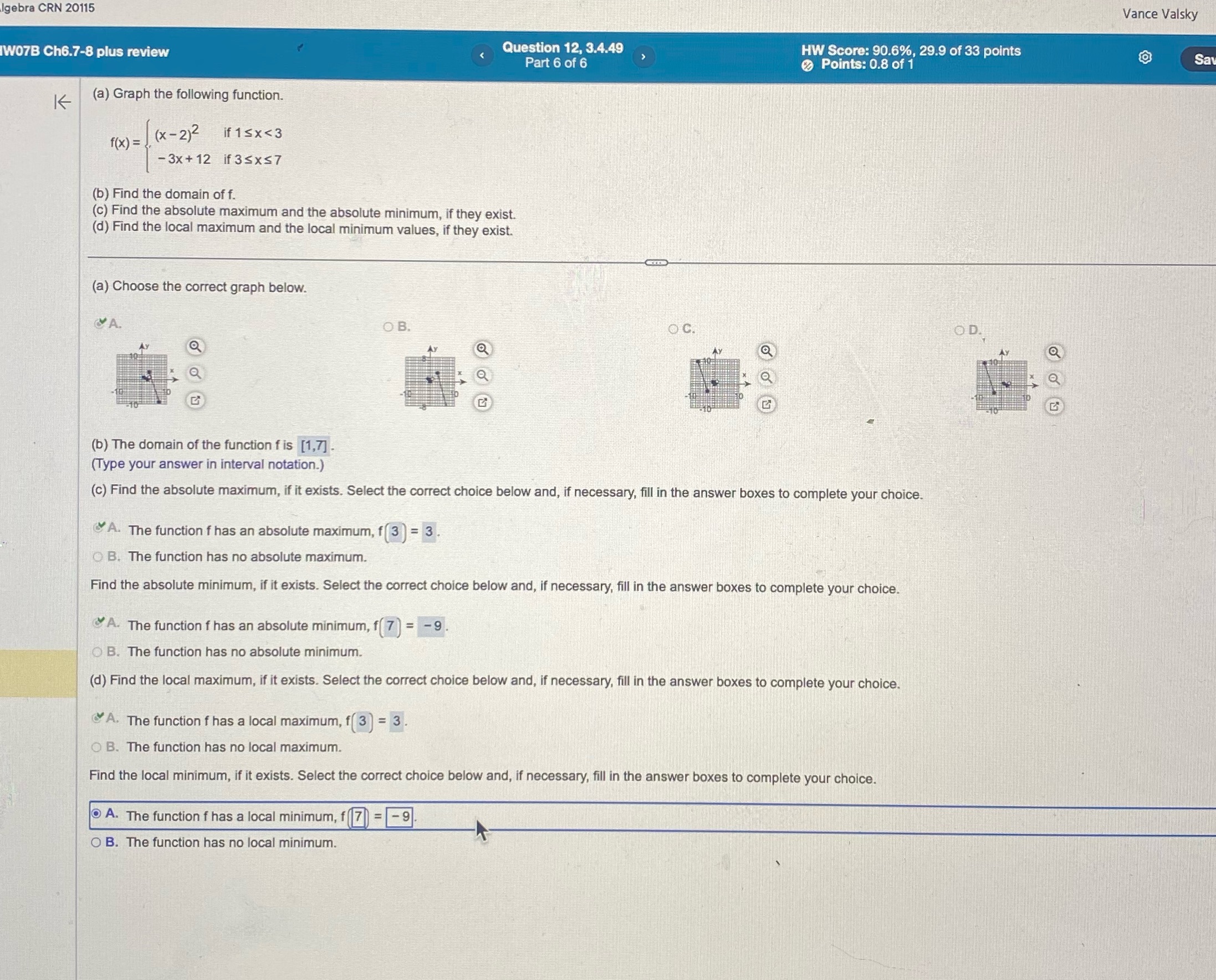 Please answer THE LAST questionFind the local