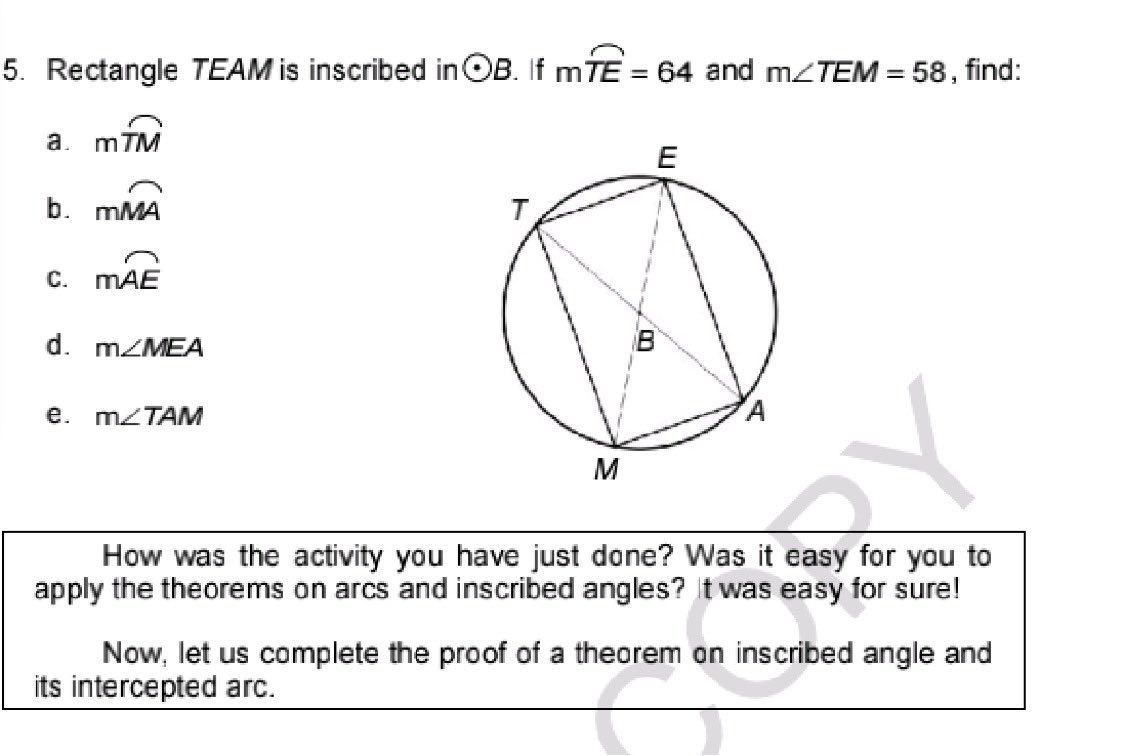 Activity 7: Encircle Me! Use the given figures to