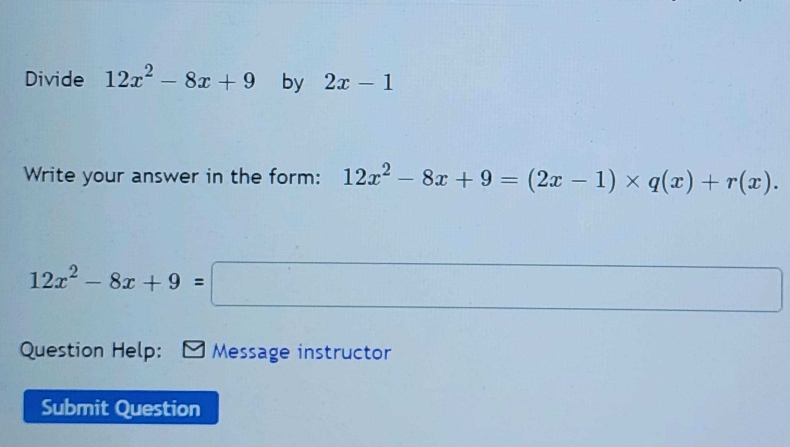 x 3 + 3x2 - 2x + 1 Perform synthetic division