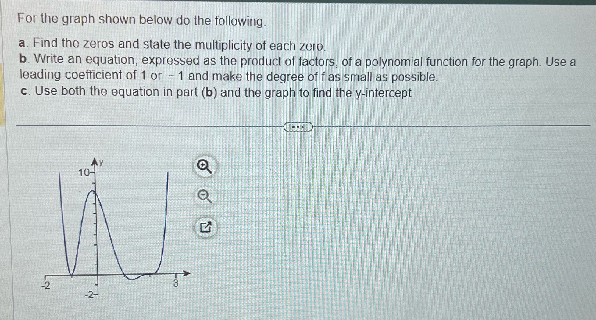 For the graph shown below do the following. a.