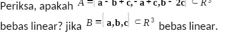 Periksa, apakah =abtc, -atc,b- 20 -R- bebas
