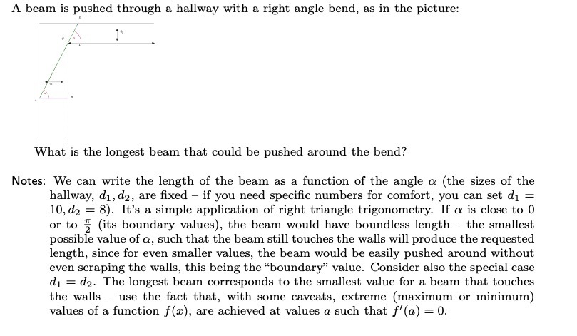 A beam is pushed through a hallway with a right