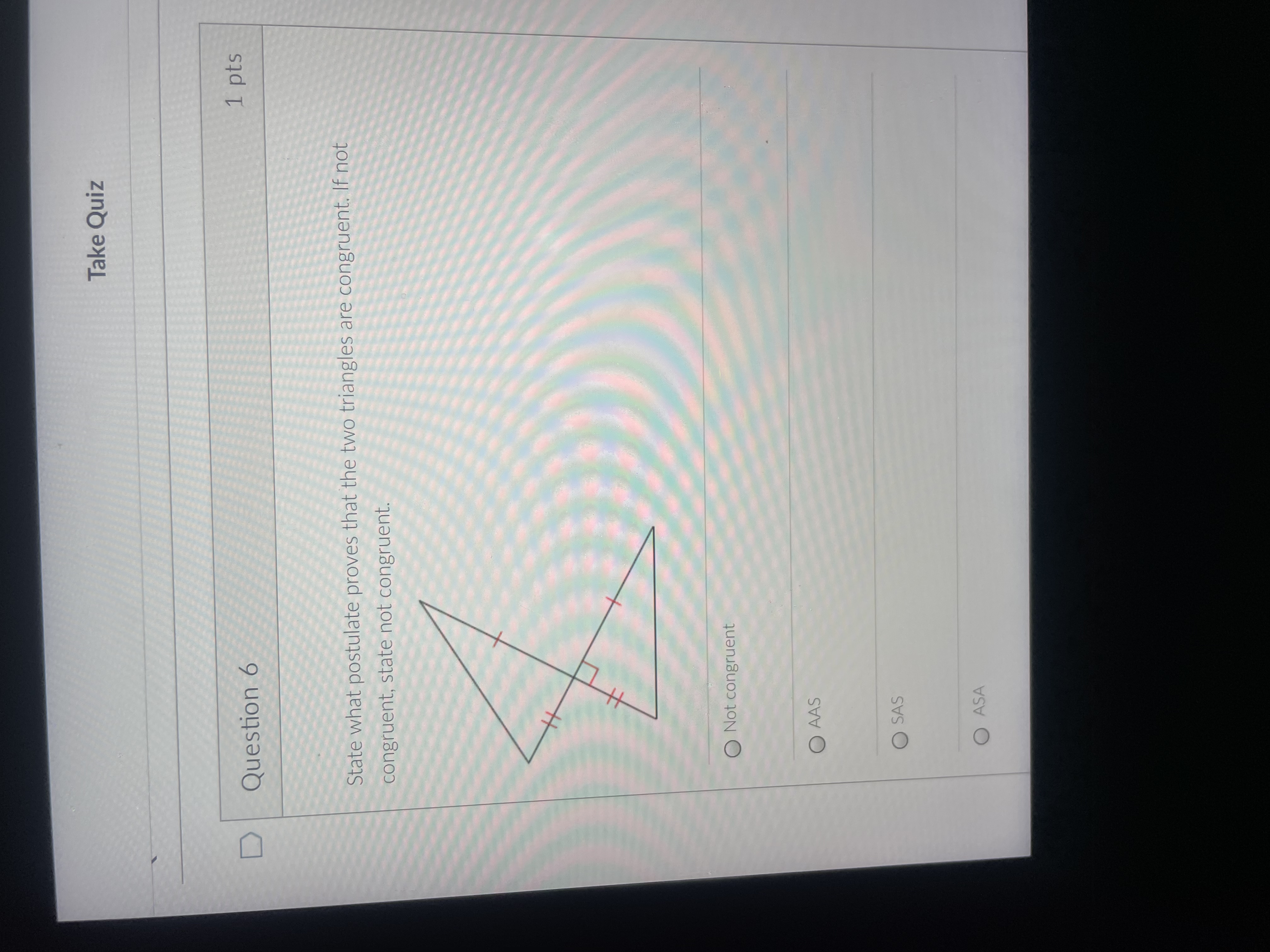 part 1 Take Quiz D Question 6 1 pts State what