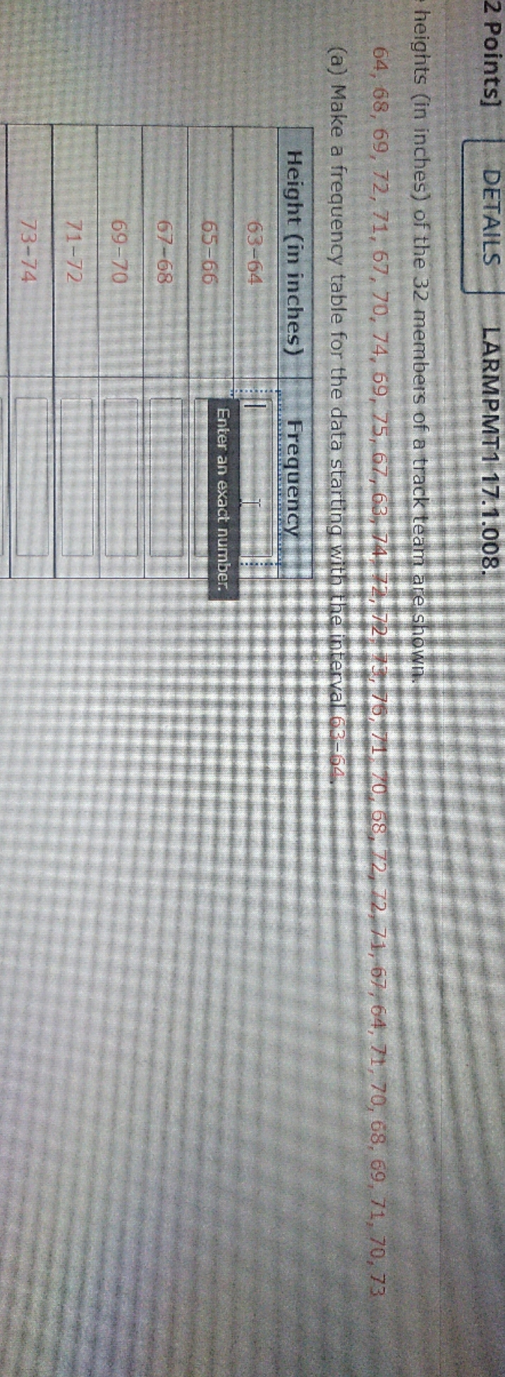 please help 2 Points] DETAILS LARMPMT1 17.1.008.