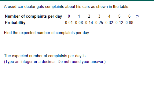 A used-car dealer gets complaints about his cars