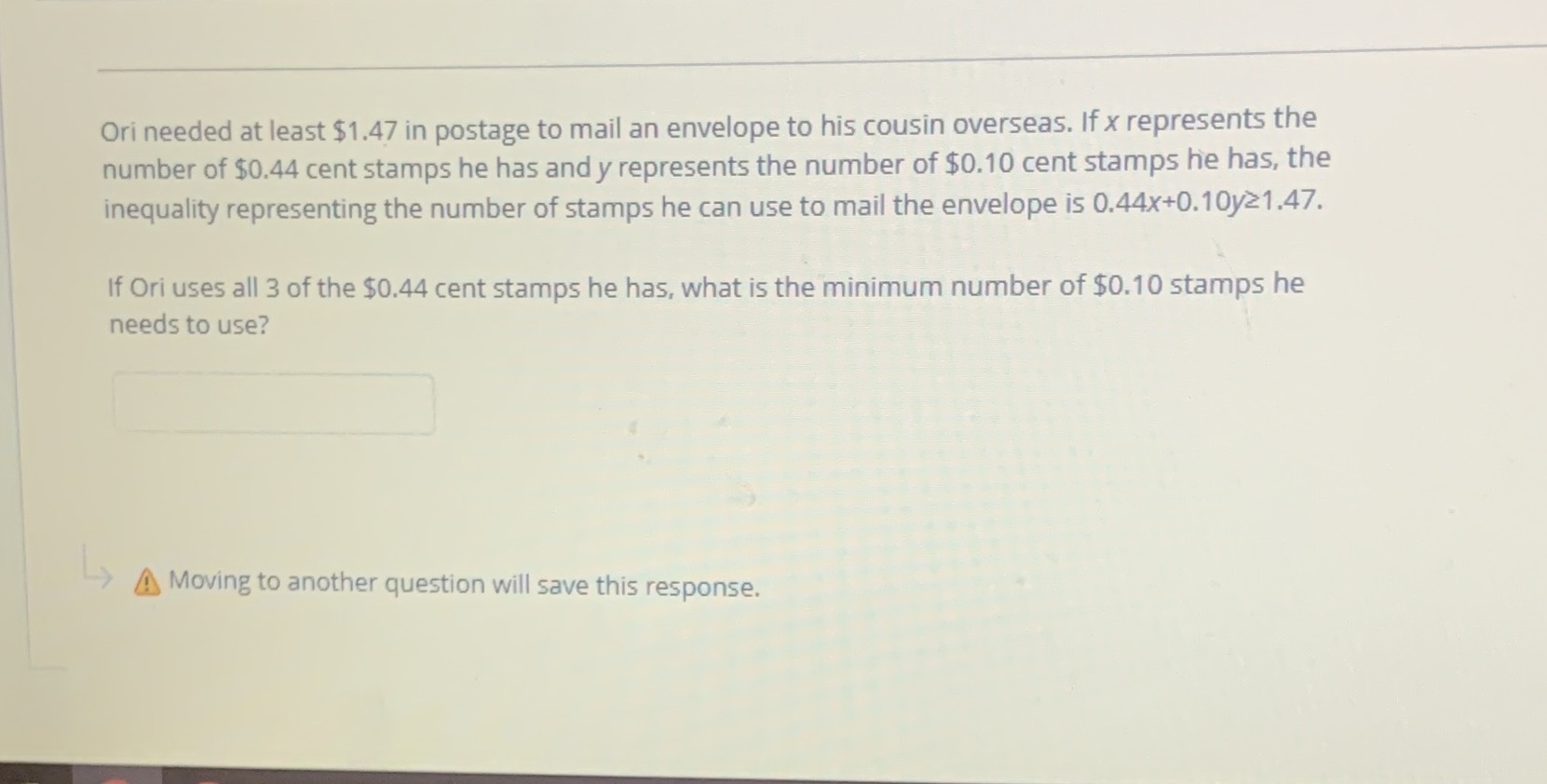 Help Ori needed at least $1.47 in postage to mail