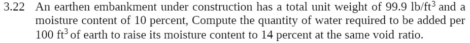 3.22 An earthen embankment under construction has