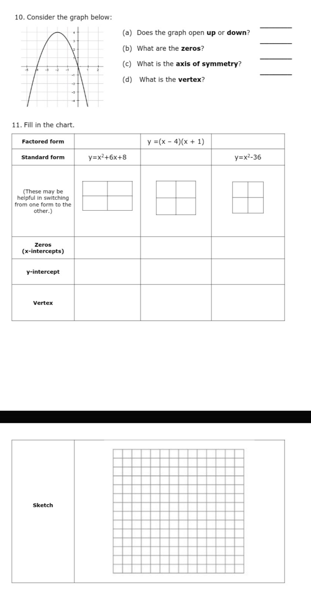 please make the letters big and clear 10.