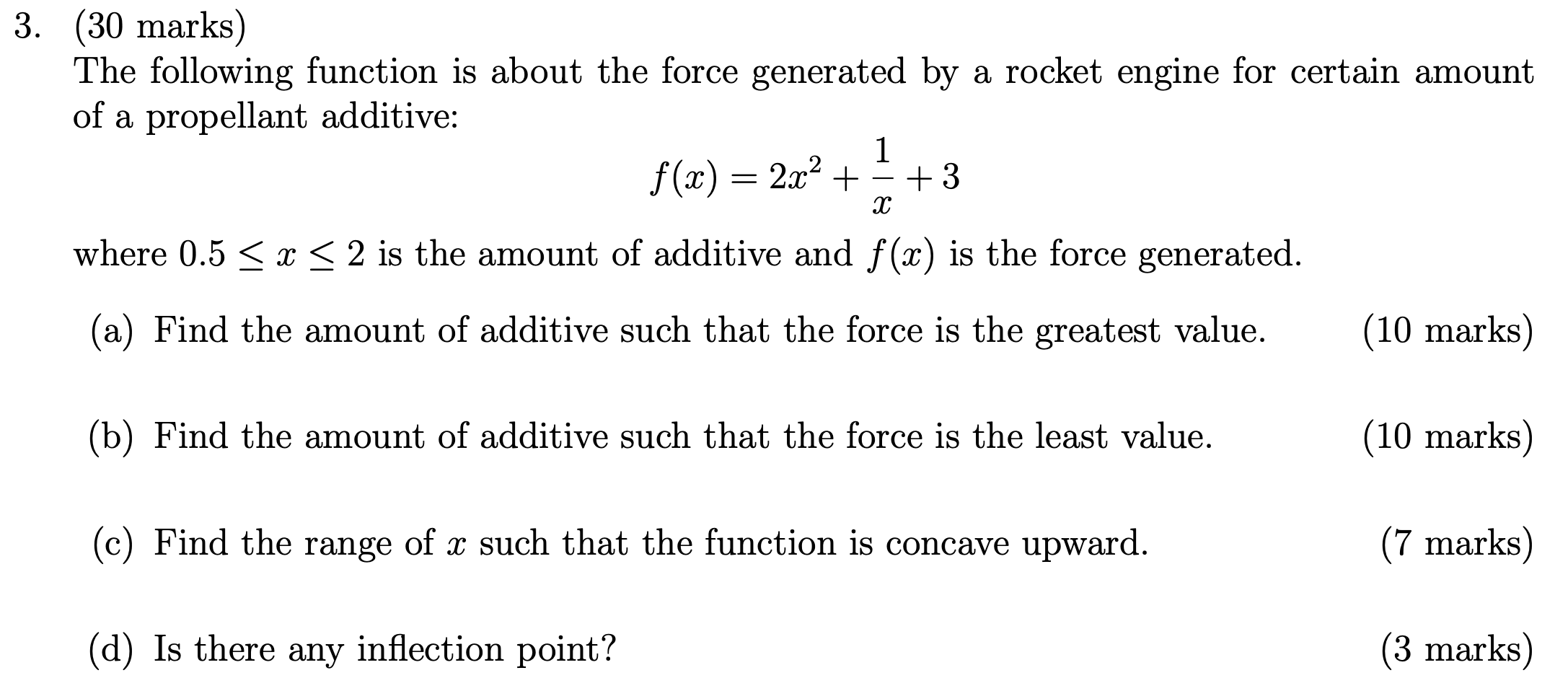 3. (30 marks) The following function is about the