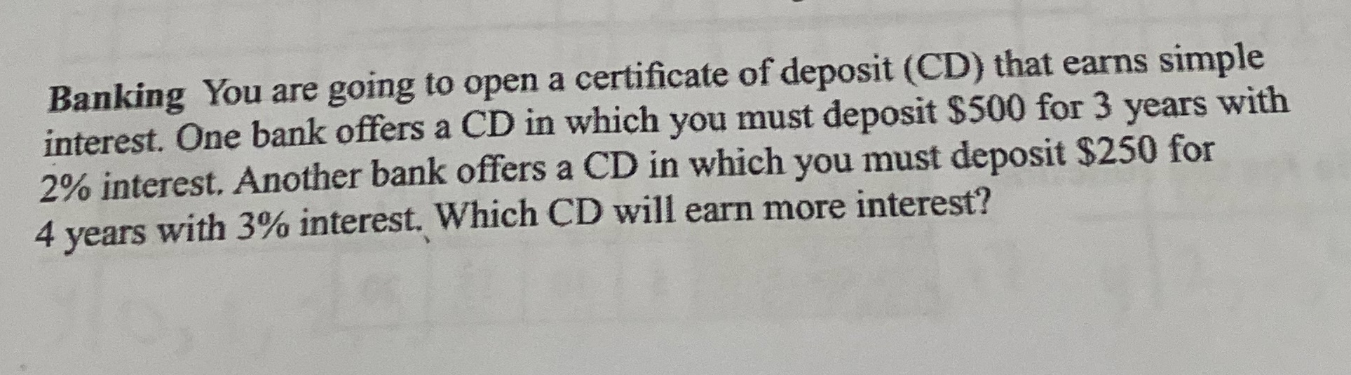 Please help me get the answer!!! Banking You are