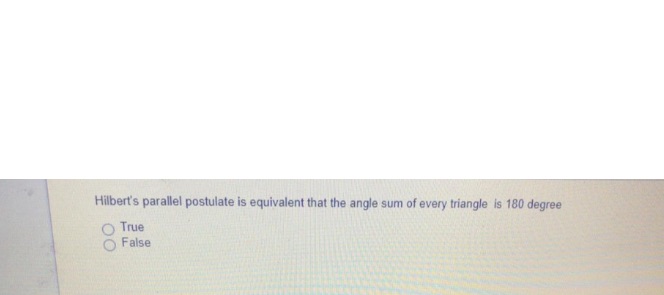 Hilbert's parallel postulate is equivalent