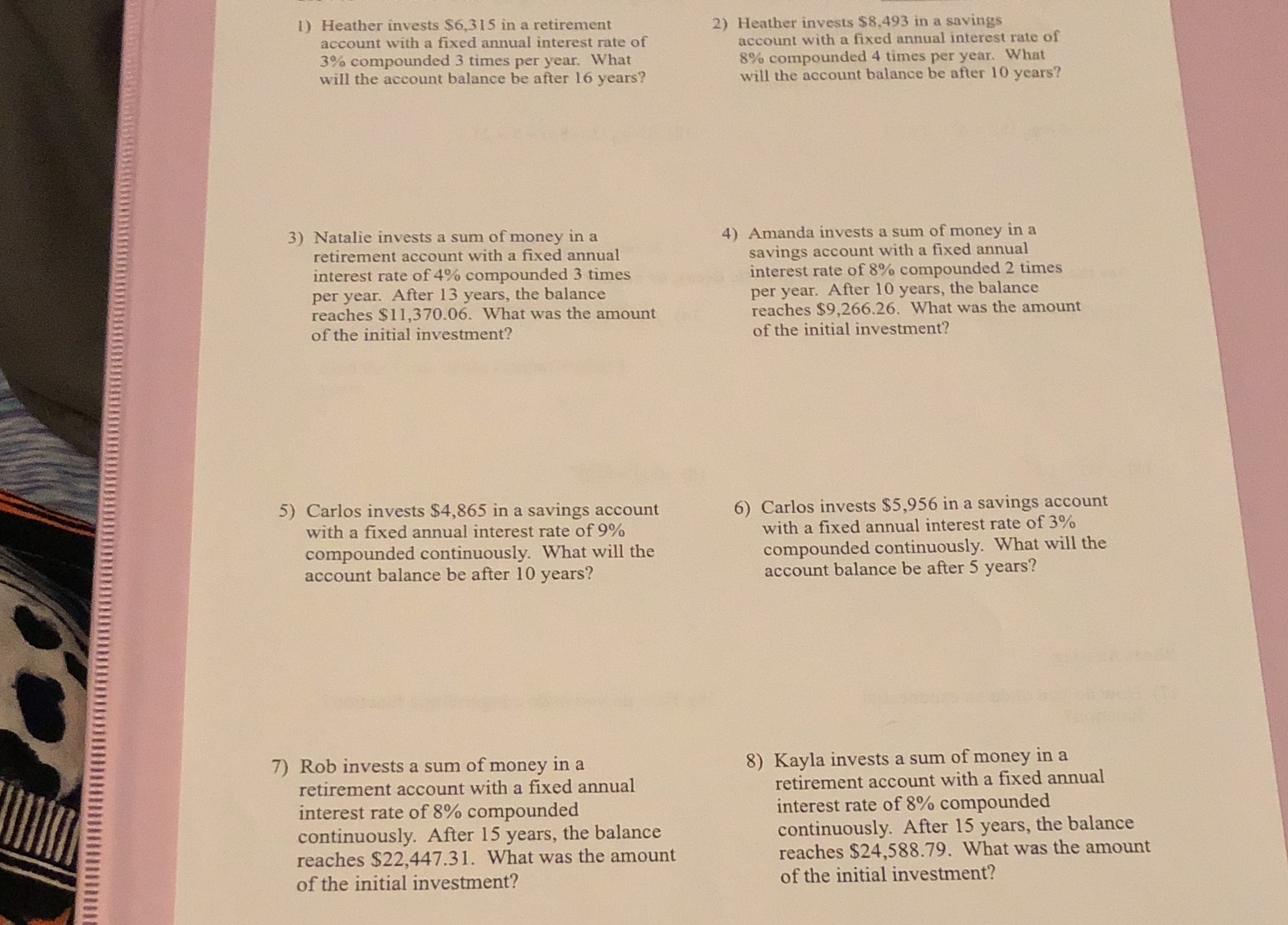 I need the answer and how to solve all of these