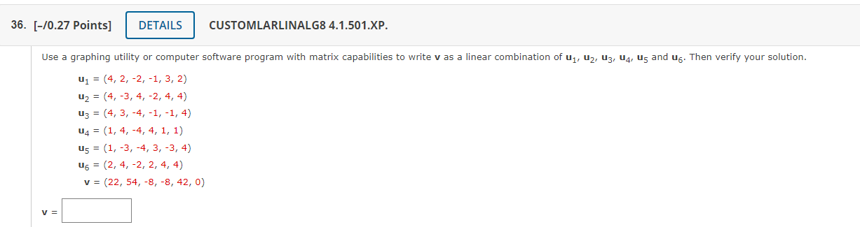 help please 36. [-/0.27 Points] DETAILS